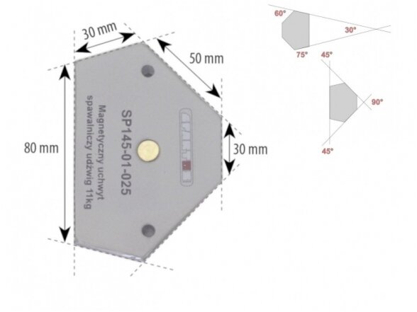 Spartus welding magnet, load 11kg