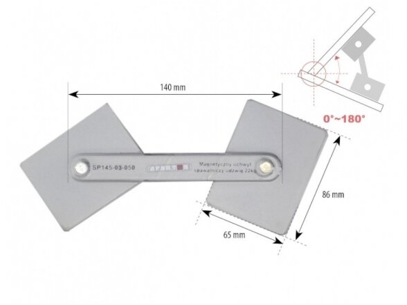 Spartus welding magnet - adjustable angle, 22kg load