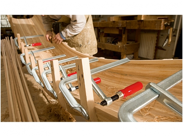 Bessey Clamp GZ10 from solid metal profile with wooden handle, max. clamping length 100 mm 4