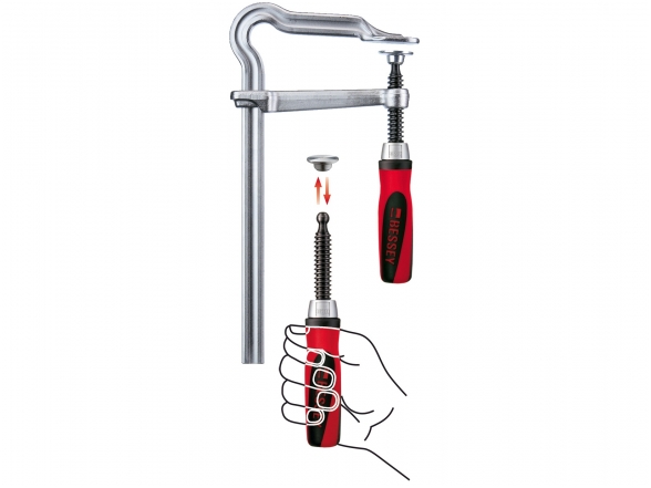 Bessey spaustuvas OMEGA GM16Z-2K su dviejų komponentų plastikine rankena, maks. spaudimo ilgis 160 mm 1 Bessey spaustuvas OMEGA GM16Z-2K su dviejų komponentų plastikine rankena, maks. spaudimo ilgis 160 mm 1