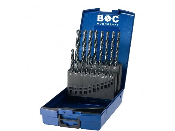 Spiral Drill Bit Set DIN 338 HSS BOHRCRAFT (19 pcs.) Spiral Drill Bit Set DIN 338 HSS BOHRCRAFT (19 pcs.)