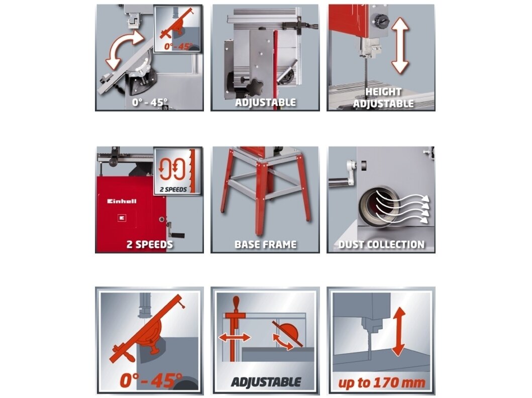 Einhell TC-SB 305 U Stacionarus juostinis pjūklas 1 Einhell TC-SB 305 U Stacionarus juostinis pjūklas 1