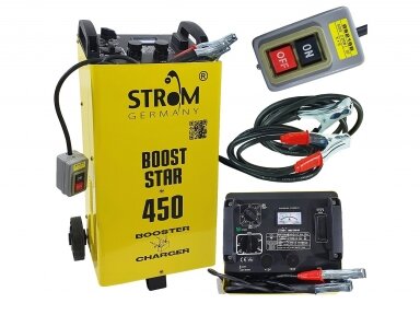 Зарядное устройство-пусковое устройство Strom BOOST STAR-450 для аккумуляторов 12/24V, 400A, 500Ah Зарядное устройство-пусковое устройство Strom BOOST STAR-450 для аккумуляторов 12/24V, 400A, 500Ah