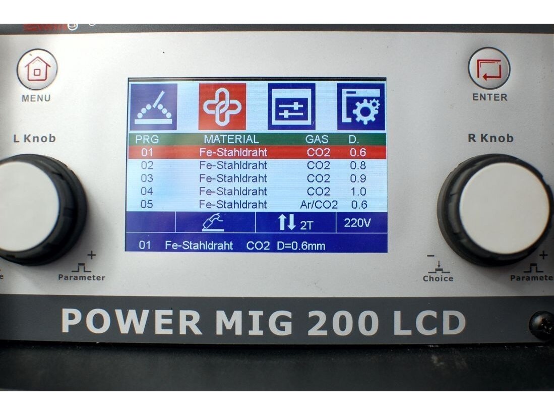 WTL POWER MIG200LCD suvirinimo pusautomatis, 200A, 230V 1 WTL POWER MIG200LCD suvirinimo pusautomatis, 200A, 230V 1