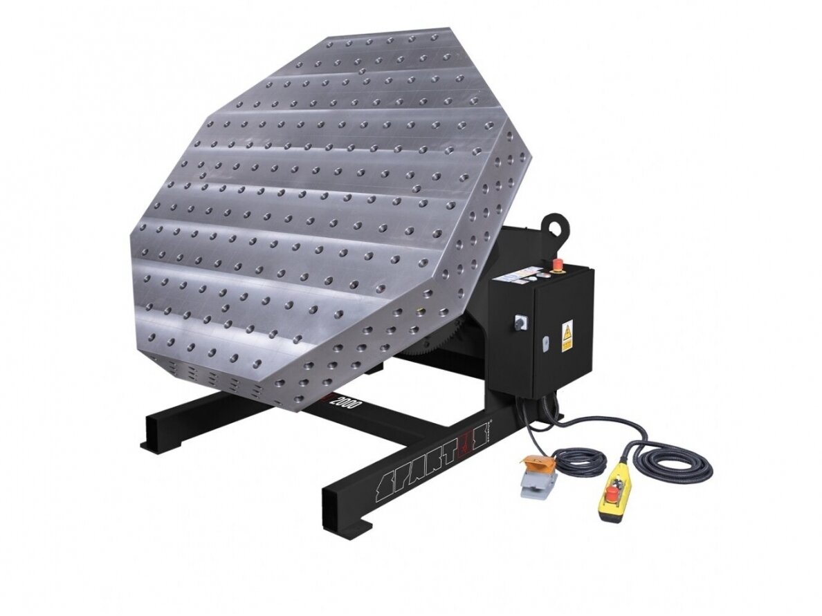 Suvirinimo stalas Spartus FERROS RP2000 3D, Ø28, 1400 x 1400 x 200 mm, aštuonkampis, su pasukamu pozicionieriumi, apkrova 2000 kg Suvirinimo stalas Spartus FERROS RP2000 3D, Ø28, 1400 x 1400 x 200 mm, aštuonkampis, su pasukamu pozicionieriumi, apkrova 2000 kg
