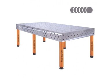 Сварочный стол Spartus HERMES 3D, 2400 x 1200 x 200 мм, 6 ног Сварочный стол Spartus HERMES 3D, 2400 x 1200 x 200 мм, 6 ног