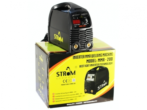 STROM MMA-200 IGBT Elektrodinis suvirinimo aparatas, 200A, 230V 1 STROM MMA-200 IGBT Elektrodinis suvirinimo aparatas, 200A, 230V 1