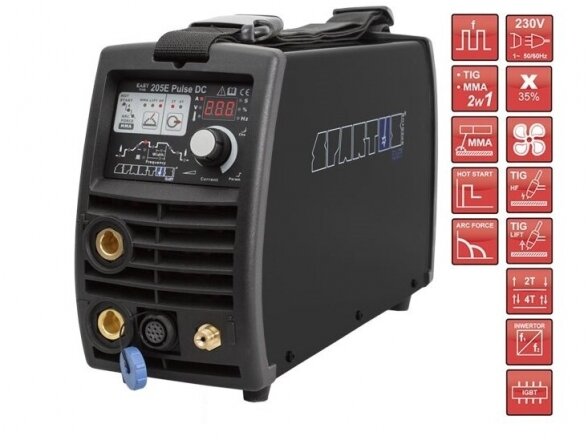 SPARTUS® EasyTIG 205E Pulse DC Welding Machine, 200A, 230V SPARTUS® EasyTIG 205E Pulse DC Welding Machine, 200A, 230V