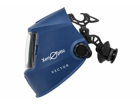 Welding helmet with True Color XenOptic VECTOR, with wide viewing area and Auto Shade technology