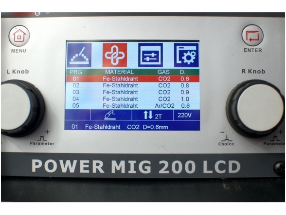 Полуавтоматический сварочный аппарат WTL POWER MIG200LCD, 200A, 230V 1