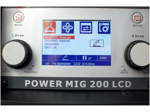 Полуавтоматический сварочный аппарат WTL POWER MIG200LCD, 200A, 230V 3