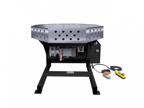 Suvirinimo stalas Spartus FERROS RP2000 3D, Ø28, 1200 x 1200 x 200, aštuonkampis, su pasukamu pozicionieriumi, apkrova 2000 kg 2