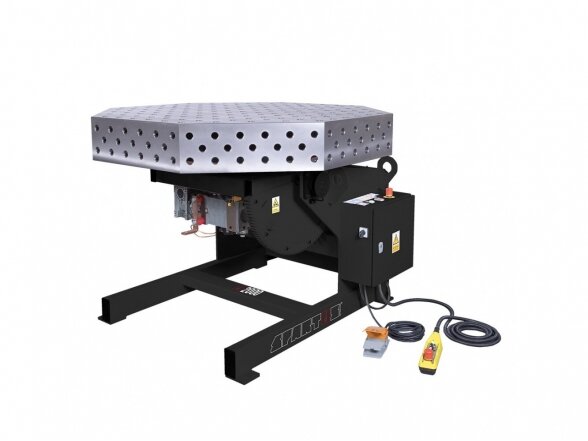 Suvirinimo stalas Spartus FERROS RP2000 3D, Ø28, 1400 x 1400 x 200 mm, aštuonkampis, su pasukamu pozicionieriumi, apkrova 2000 kg 1 Suvirinimo stalas Spartus FERROS RP2000 3D, Ø28, 1400 x 1400 x 200 mm, aštuonkampis, su pasukamu pozicionieriumi, apkrova 2000 kg 1