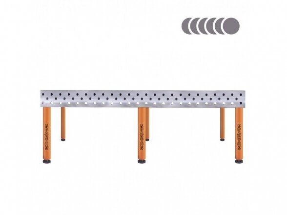 Suvirinimo stalas Spartus HERMES 3D, 2400 x 1200 x 200 mm, 6 kojos 2