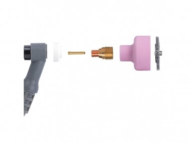 TIG ceramic kit Spartus CupSystem 9/20 with collet body #18, electrodes 2.4 TIG ceramic kit Spartus CupSystem 9/20 with collet body #18, electrodes 2.4