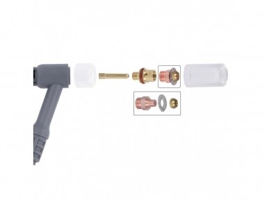 TIG Quartz Nozzle Kit Spartus Quartzsystem 17/18/26, for 2.4mm electrodes TIG Quartz Nozzle Kit Spartus Quartzsystem 17/18/26, for 2.4mm electrodes