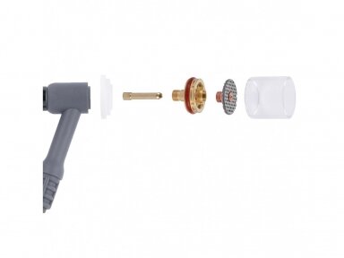 TIG Quartz Glass Nozzle Kit Spartus Quartzsystem 17/18/26, for 2.4mm Electrodes TIG Quartz Glass Nozzle Kit Spartus Quartzsystem 17/18/26, for 2.4mm Electrodes