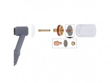 TIG quartz nozzles set Spartus Quartzsystem 17/18/26, for 2.4mm electrodes TIG quartz nozzles set Spartus Quartzsystem 17/18/26, for 2.4mm electrodes