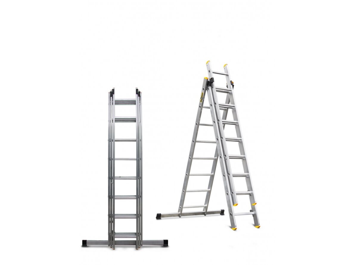 DRABEST 'PRO' 3-Section Multifunction Ladders 3x8