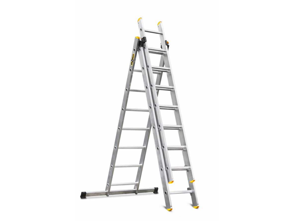 DRABEST 'PRO' 3-Section Multifunction Ladders 3x8 2