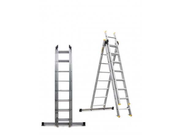 DRABEST 'PRO' 3-Section Multifunction Ladders 3x8