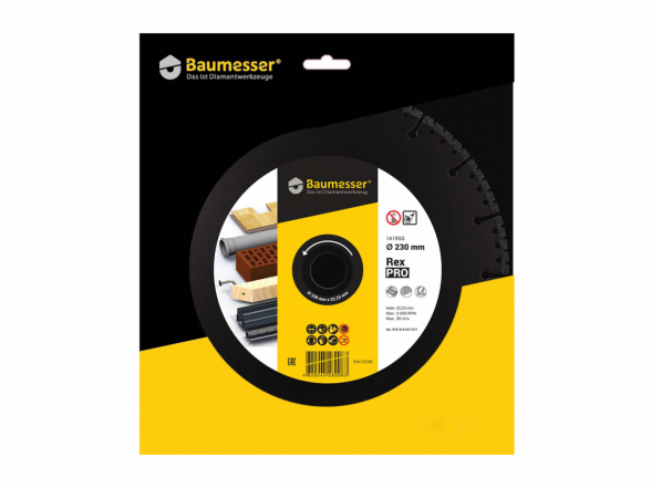 Universalus pjovimo diskas Baumesser Pro Rex 230mm 3