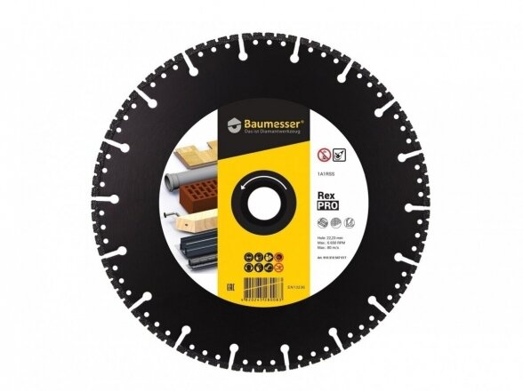 Universalus pjovimo diskas Baumesser Pro Rex 230mm