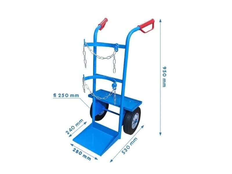 Vežimėlis suvirinimo aparatui ir dujų balionui 7 Vežimėlis suvirinimo aparatui ir dujų balionui 7