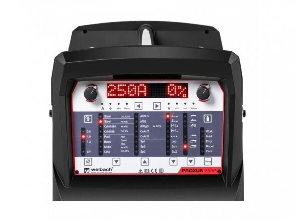 Welbach PROXUS 250P suvirinimo pusautomatis, 230V, 250 A 4 Welbach PROXUS 250P suvirinimo pusautomatis, 230V, 250 A 4
