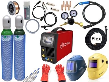 WTL komplektas - MIG 200 LCD Synergic suvirinimo aparatas, 200A, 230V