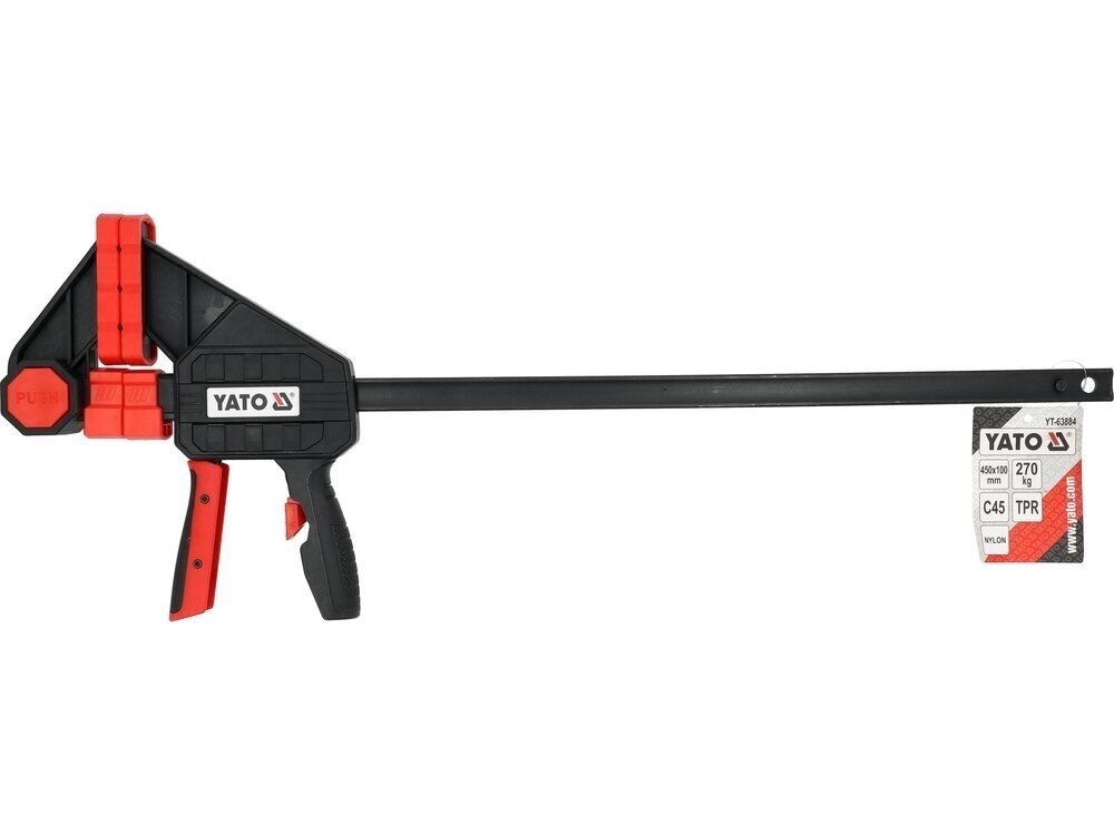 Yato greito užspaudimo spaustuvai, F-tipo, 450 mm, 270 kg 4 Yato greito užspaudimo spaustuvai, F-tipo, 450 mm, 270 kg 4