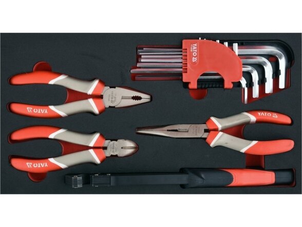 Yato 3-piece tool trolley with tools, 78 pieces 12